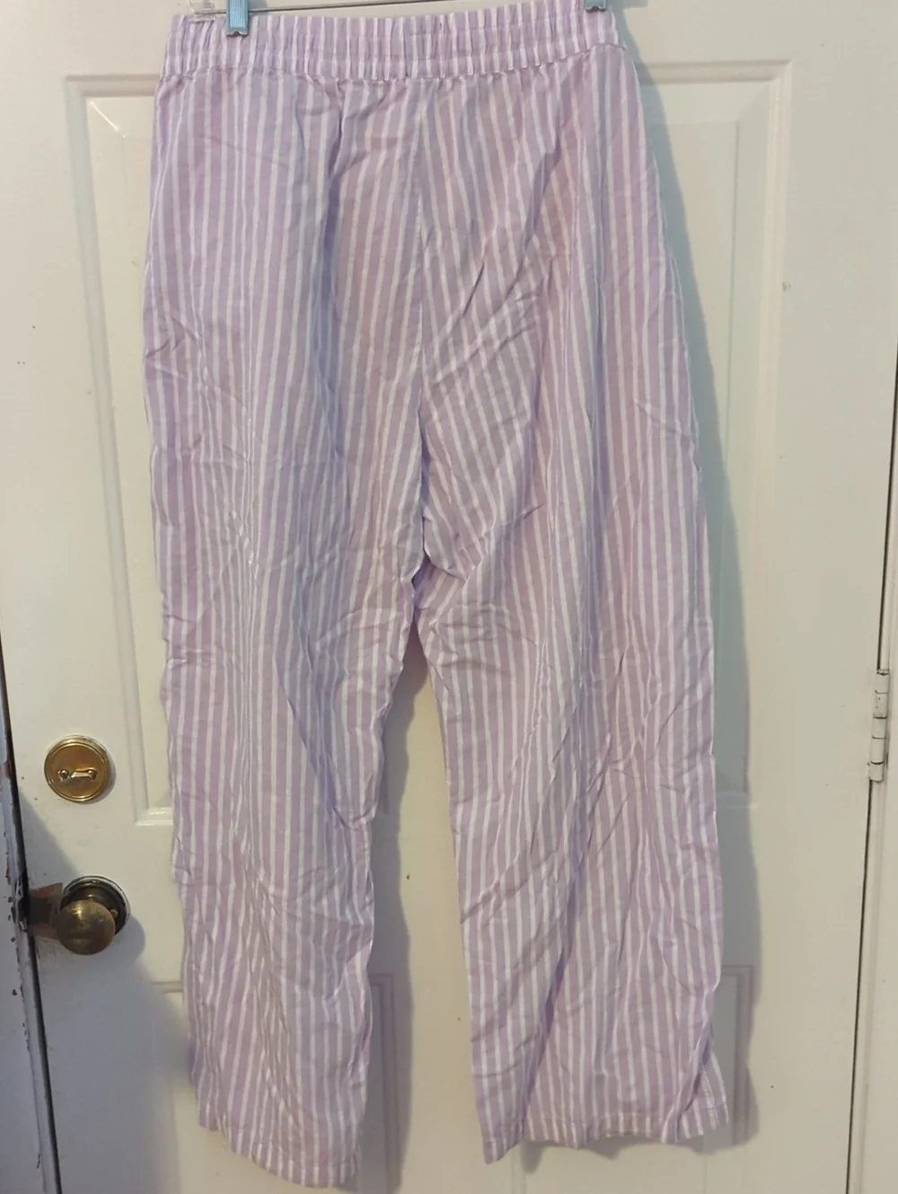 GAP Light Purple & White Striped Pajama Pants NWOT Large Women's Summer - Picture 5 of 8